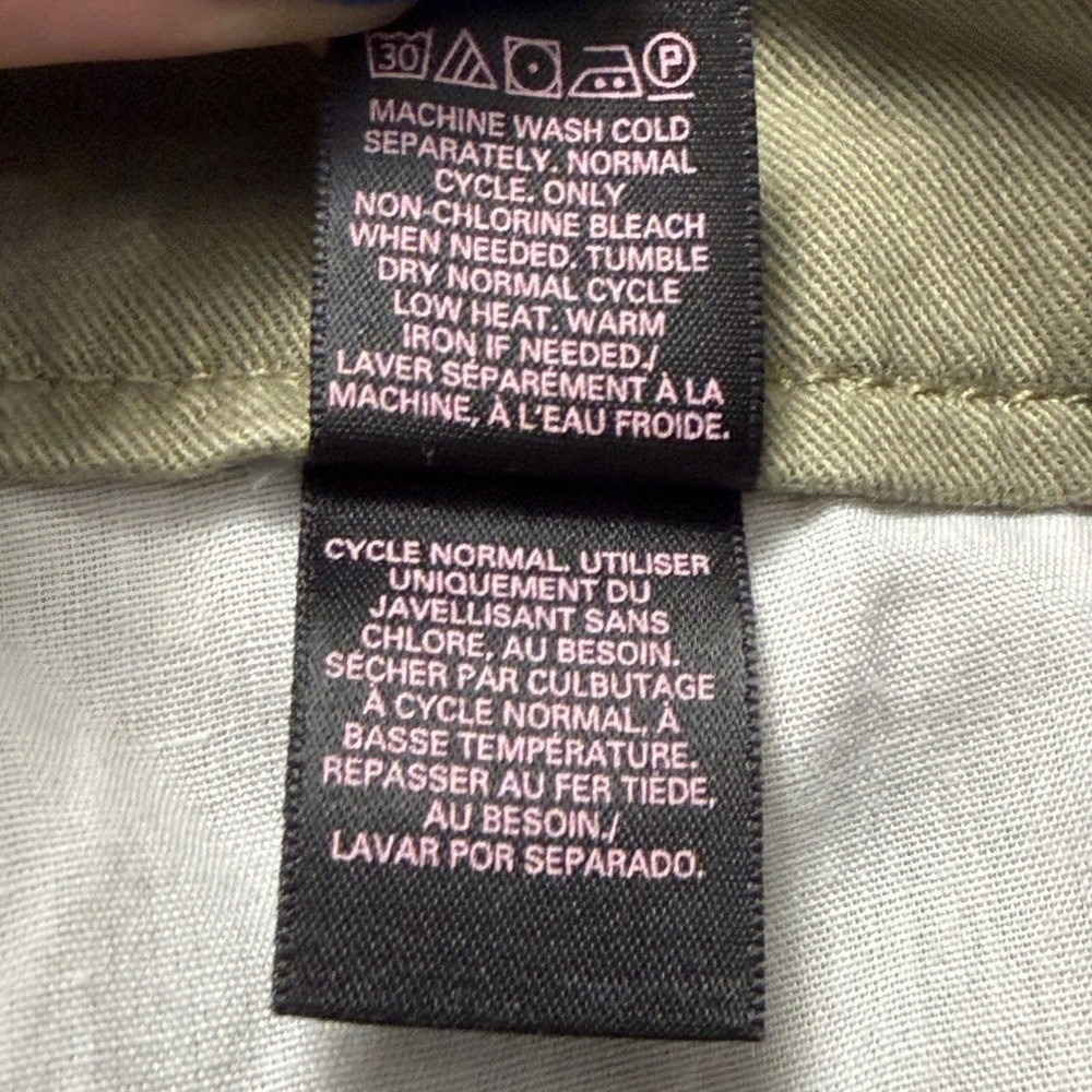 Victoria's Secret Low 5 Flap Pants Olive Green Khaki Bootcut Flare Size 6 - Picture 7 of 8